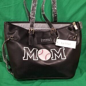 BNWT LE MEIL VEGAN LEATHER BASEBALL MOM BAG